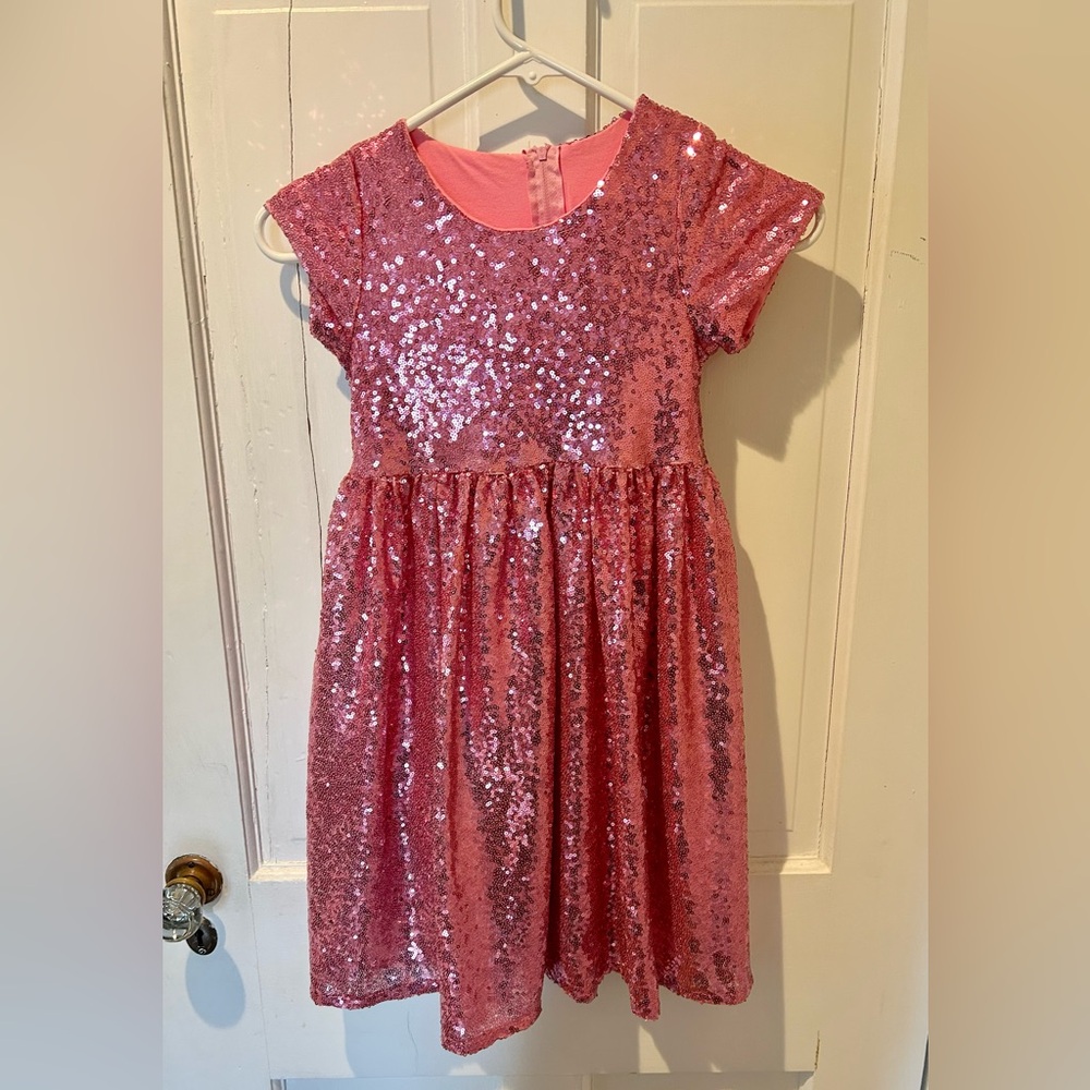 Pink sequin dress
